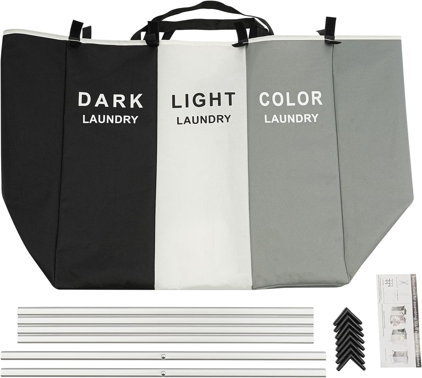 👕Organizador de Lavandería Triple + Más Orden = Casa Más Limpia en Segundos🚚