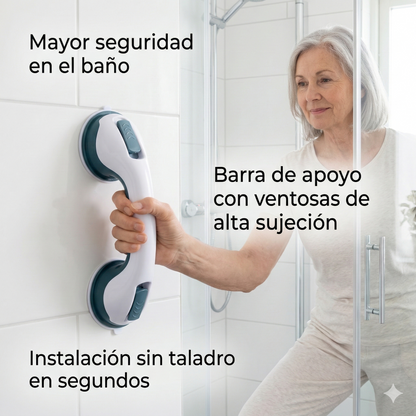 BARRA DE APOYO ANTIDESLIZANTE PARA BAÑO – IDEAL PARA ADULTOS MAYORES