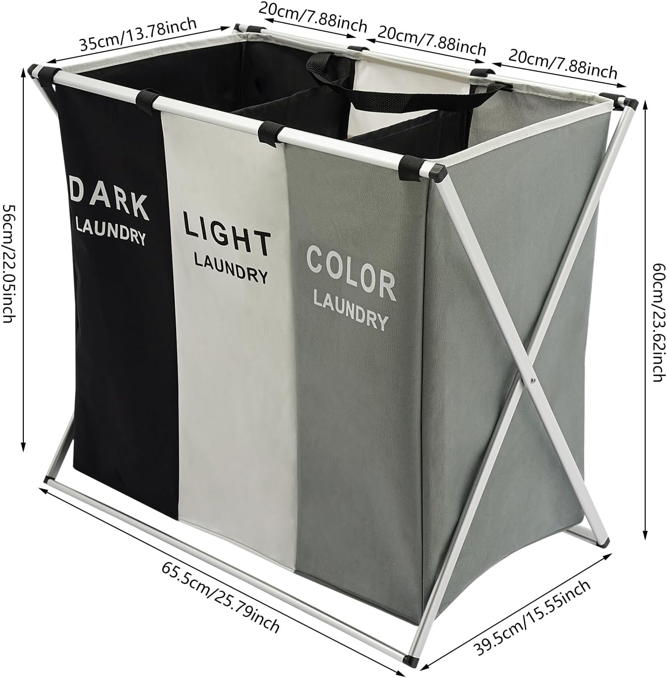 👕Organizador de Lavandería Triple + Más Orden = Casa Más Limpia en Segundos🚚