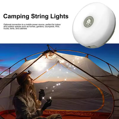 ✨ Luz de camping multifunción, guirnalda de luces RGB cálidas para camping al aire libre 🏕️🌈